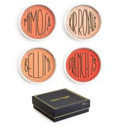Rosanna Inc Jazz Age Cocktail Coaster Set