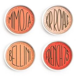 Rosanna Inc Jazz Age Cocktail Coaster Set