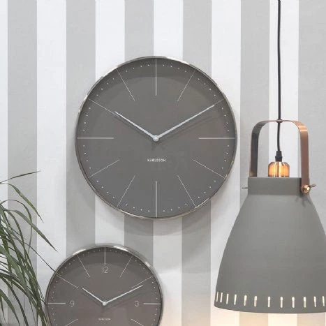 Karlsson Normann Station Clock - Grey (37.5cm) CLOCKS
