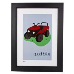 Pint Size Kids Wall Prints Quad Bike Print (A3)