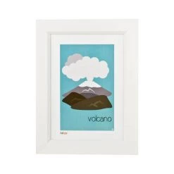 Pint Size Kiwiana Volcano NZ Print (A4)