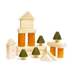 Maya Organic Fair Trade Wooden Building Blocks (18pc)