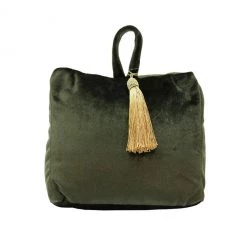 Le Forge Velvet Tassel Door Stop - Green