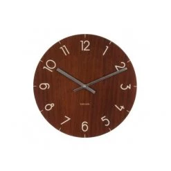 Karlsson Valentines Day Glass Dark Wood Clock (17cm)