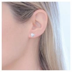 Wild Heart Space Studs - Silver