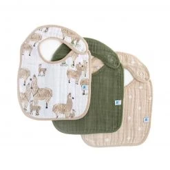 Little Unicorn NEW ARRIVALS Cotton Muslin Classic Bib 3pk - Llama Llama