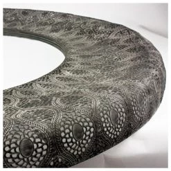 Le Forge Restocked Large Black Panama Mirror (88cm)