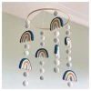 Sheepish Design Hand Made NZ Wool Baby Mobile - Rainbows Blue