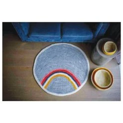 Tik Tak NZ Wool Felt Rug – Rainbow