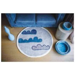 Tik Tak NZ Wool Felt Rug – Clouds Kiwiana