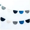 Sheepish Design NZ Wool Scallop Garland - Mixed Blue