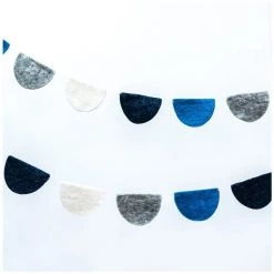 Sheepish Design NZ Wool Scallop Garland - Mixed Blue