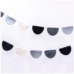Sheepish Design NZ Wool Scallop Garland - Monochrome