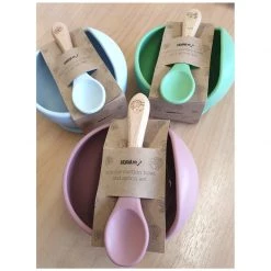 Moana Road Dining & Aprons Silicone Suction Bowl & Spoon - Green