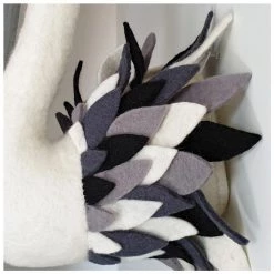 Tik Tak Kiwiana Handmade Wool Wall Swan Head - Monochrome