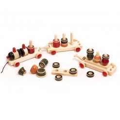 Maya Organic Fair Trade Wooden Stacking Train Last Chance - Final Few
