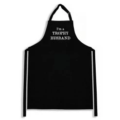 Karen Design Black Trophy Husband Mens Apron